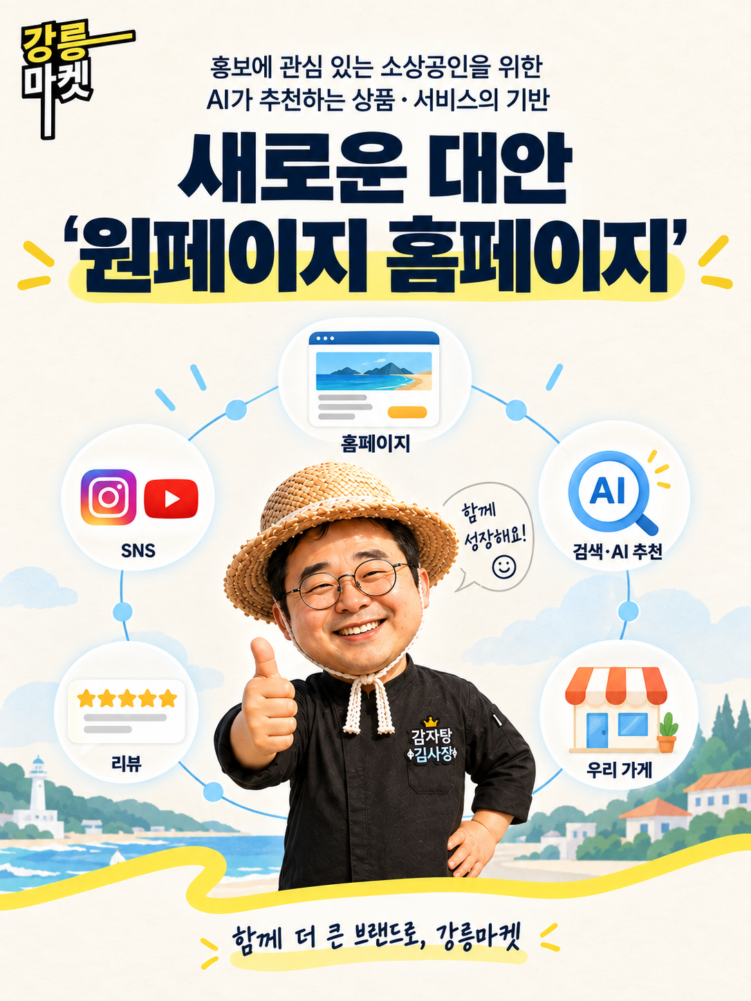 AI가 우리 가게를 더 잘 이해하게 하는 새로운 대안, 원페이지 홈페이지